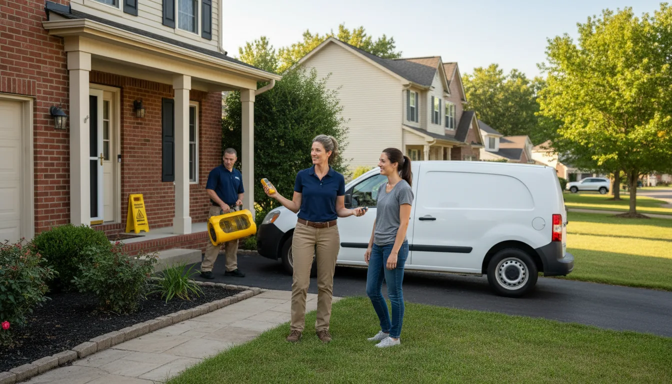 Residential water damage restoration in Sandy Level, VA